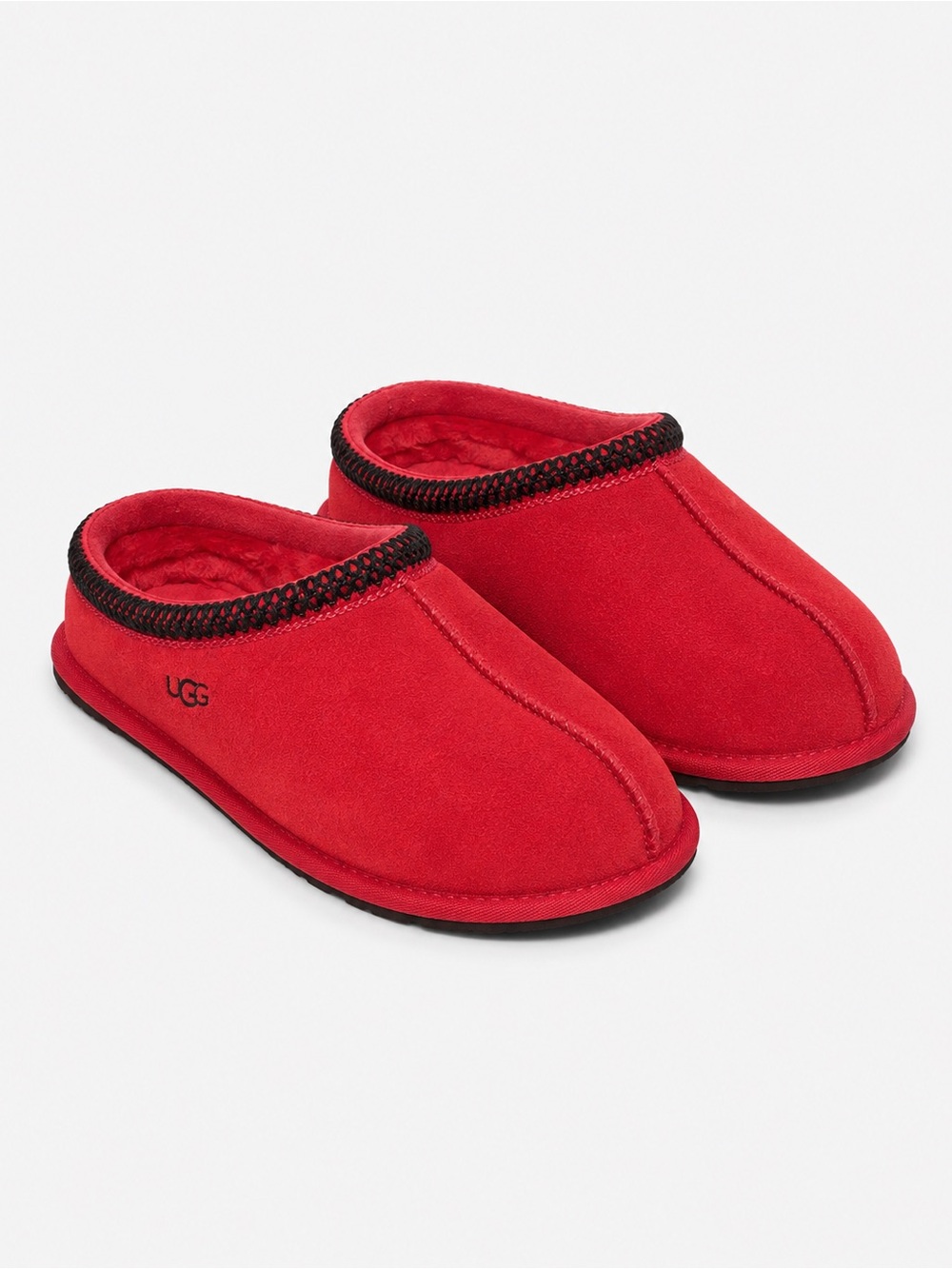 UGG Cherry Red Suede Slip-On Slippers